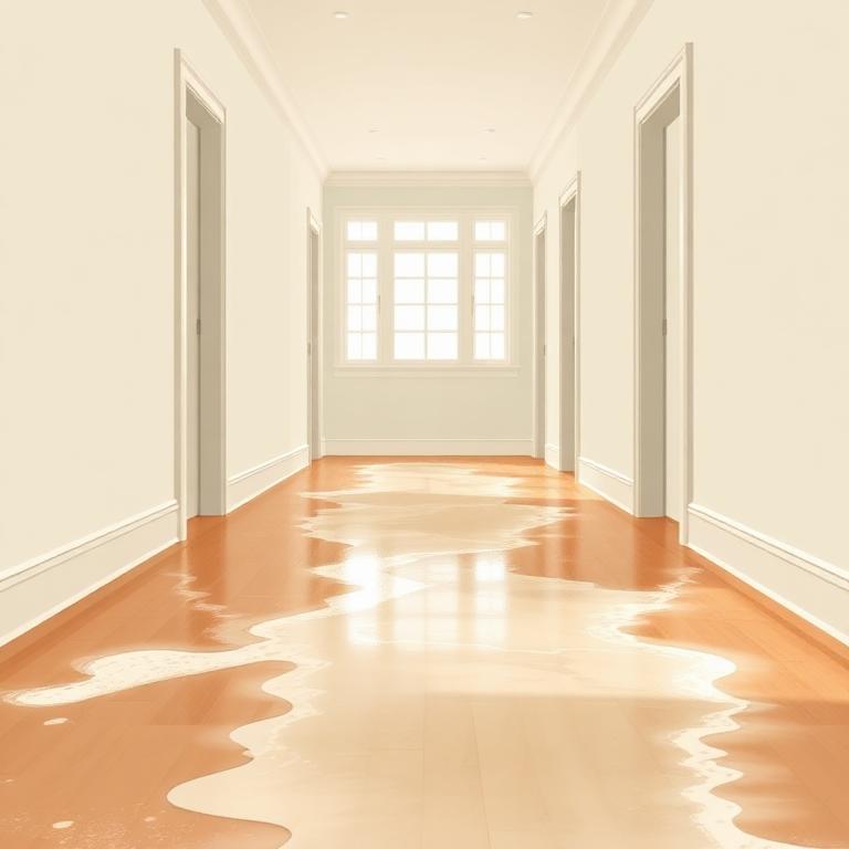 Polished hallway floor, as it can appear with dementia