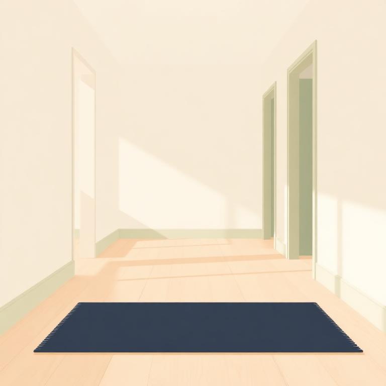 Dark rug on a light floor, as it actually looks